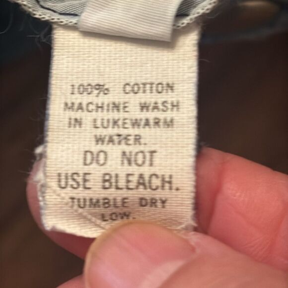 Vintage Oliver Pease Denim Snap Front Jumpsuit - Size 8 - Picture 7 of 8